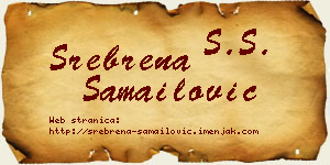 Srebrena Samailović vizit kartica